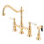 Kingston Brass Two Handle Widespread Kitchen Faucet & Side Spray - Polished Brass KS1272PLBS