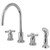 Kingston Brass Two Handle Widespread Kitchen Faucet & Side Spray - Polished Chrome KS8721ZX