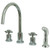 Kingston Brass Two Handle Widespread Kitchen Faucet & Non-Metallic Side Spray - Polished Chrome KS8721DX