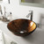 Vigo 16 1/2" Diameter Russet Glass Vessel Sink and Faucet Set