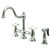 Kingston Brass Two Handle Widespread Kitchen Faucet & Brass Side Spray - Polished Chrome KS3791PXBS