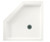 Swanstone 38 x 38 Corner Shower Pan with Center Drain in White - SN00038MD.010
