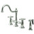 Kingston Brass Two Handle Widespread Kitchen Faucet & Brass Side Spray - Polished Chrome KS3791AXBS