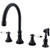 Kingston Brass Two Handle Widespread Kitchen Faucet & Brass Side Spray - Oil Rubbed Bronze KS2795PLBS