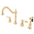 Kingston Brass Two Handle Widespread Kitchen Faucet & Brass Side Spray - Polished Brass KB1792ALBS