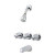 Price Pfister Three Handle Tub & Shower Faucet - Chrome - LG01-3180