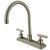 Kingston Brass Two Handle Widespread Kitchen Faucet - Brushed Nickel KS8798CMLLS