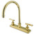 Kingston Brass Two Handle Widespread Kitchen Faucet - Polished Brass KS8792CMLLS