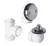 Mountain Plumbing Lift & Turn Bath Waste & Overflow Plumber"s Half Kit - Antique Brass - BDWPLTP/AB