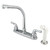 Kingston Brass Two Handle Widespread High Arch Kitchen Faucet & Side Spray - Polished Chrome