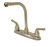 Kingston Brass Two Handle Widespread High Arch Kitchen Faucet - Brushed Nickel - KB758LS