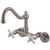 Kingston Brass Two Handle Wall Mount Kitchen Faucet - Brushed Nickel KS3228PX