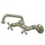 Kingston Brass Two Handle Wall Mount Kitchen Faucet - Brushed Nickel