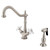 Kingston Brass Two Handle Single Hole Kitchen Faucet & Side Spray - Brushed Nickel KS1238PXBS