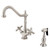 Kingston Brass Two Handle Single Hole Kitchen Faucet & Side Spray - Brushed Nickel - KS1238AXBS