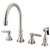 Kingston Brass Two Handle Kitchen Faucet & Side Spray - Satin Nickel - GS2798GLBS