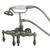 Kingston Brass 3-3/8" Wall Mount Clawfoot Tub Filler Faucet with Hand Shower - Brushed Nickel CC19T8
