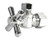 Mountain Plumbing MT621 SC Mini Cross Handle Angle -  Satin Chrome