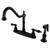 Kingston Brass Two Handle Kitchen Faucet & Brass Side Spray - Oil Rubbed Bronze - KB1755ALBS