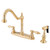 Kingston Brass Two Handle Kitchen Faucet & Brass Side Spray - Polished Brass - KB1752ALBS