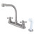 Kingston Brass Two Handle High Arch Kitchen Faucet Faucet & White Side Spray - Brushed Nickel