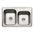 Hamat REVIVE 33'' x 22'' Top Mount Kitchen Sink Double Bowl - 3 Holes - Stainless Steel