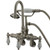 Kingston Brass 3-3/8" - 9" Adjustable Center Wall Mount Clawfoot Tub Filler Faucet with Hand Shower - Brushed Nickel CC303T8