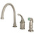 Kingston Brass Single Handle Kitchen Faucet & Non-Metallic Side Spray - Brushed Nickel KB3818GLSP