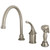 Kingston Brass Single Handle Kitchen Faucet & Brass Side Spray - Brushed Nickel KB3818GLBS