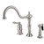 Kingston Brass Single Handle Deck Mount Widespread Kitchen Faucet & Brass Side Spray - Satin Nickel - KS1818ALBS