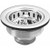 Westbrass D214 07 Large Basket Strainer-Post Style - Satin Nickel - D214-07