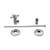 Westbrass D1812T 07 Toilet Angle Supply Kit - Satin Nickel