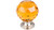 Top Knobs Additions TK112BSN 1 1/8" Amber Crystal Cabinet Door Knob - Brushed Satin Nickel Base