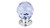 Top Knobs Light Blue Crystal 1 1/8" Diameter Round Knob, Brushed Satin Nickel - TK113BSN