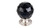 Top Knobs Black Crystal 1 1/8" Diameter Round Knob, Brushed Satin Nickel - TK115BSN