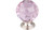 Top Knobs Pink Crystal 1 3/8" Diameter Round Knob, Brushed Satin Nickel - TK118BSN