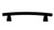 Top Knobs Sanctuary Arched 5" Center to Center Bar Pull, Flat Black - TK4BLK