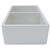 Fine Fixtures FC3320LD Longstone Double Bowl Butler Fireclay Kitchen Sink - White - 32 3/4" x 20"