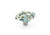 Schaub 34-GBP Ice Square Glass Door Knob 1-1/2" Diam - Green/Blue Pebbles