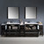 Fresca FVN62-108ES-UNS Torino Double Sink Bathroom Vanity & 3 Side Cabinets & Integrated Sinks & Faucets 108"W - Espresso