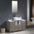 Fresca FVN62-122412GO-VSL Torino Bathroom Vanity with 2 Side Cabinets & Vessel Sink & Faucet 48" W - Gray Oak