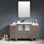 Fresca FVN62-123012GO-UNS Torino Bathroom Vanity with 2 Side Cabinets & Integrated Sink & Faucet 54" W - Gray Oak