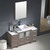 Fresca FVN62-123012GO-VSL Torino Bathroom Vanity with 2 Side Cabinets & Vessel Sink & Faucet 54" W - Gray Oak