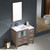 Fresca FVN62-2412GO-UNS Torino Bathroom Vanity with Side Cabinet & Integrated Sinks & Faucets 36" W - Gray Oak