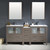 Fresca FVN62-301230GO-UNS Torino Double Sink Bathroom Vanity with Side Cabinet & Integrated Sinks & Faucets 72" W - Gray Oak