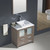 Fresca FVN6230GO-VSL Torino Bathroom Vanity with Vessel Sink & Faucet 30" W - Gray Oak