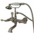 Kingston Brass Wall Mount Clawfoot Tub Filler Faucet with Hand Shower - Brushed Nickel CC551T8
