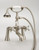 Cheviot  5106-AB Rim Mount Tub Filler Faucet With Hand Shower & Cross Handles  - Antique Bronze