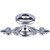 Top Knobs M2134 Britannia Canterbury Knob 1 1/4" w/Backplate - Polished Chrome