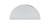 Top Knobs TK54PC Sanctuary Half Circle Backplate 3 1/2" (c-c) - Polished Chrome